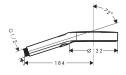 HANSGROHE Rainfinity 130 3jet Ручной душ, 14 л/мин, хром мини 3 3