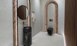 LANTIC PICAT Раковина напольная 40X40X84 см, TEXTURE HABANA DARK мини 3 4