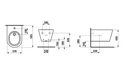LAUFEN KARTELL Комплект унитаз с сиденьем и биде, белый мини 3 3