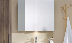 BURGBAD Зеркальный шкаф с горизонтальной светодиодной подсветкой, 900х800х170 мм, серый мини 3 3