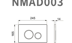 NEMO Клавиши смыва круглые кнопки, черный матовый мини 3 2