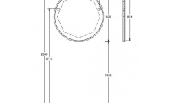 VB ANTHEUS Комплект тумба с раковиной и зеркалом, Nero Marquina/ Альпийский белый/хром мини 3 6