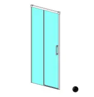 душевые ограждения RADAWAY Idea Black DWJ 150 L Дверь в нишу раздвижная, 1487-1512xH2005 мм, черный/прозрачный
