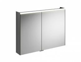 BURGBAD IVEO Зеркальный шкаф с подсветкой, 908х680х160 мм, зеркало с обеих сторон, антрацитово-серый