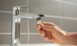 HANSGROHE Rebris E Смеситель для раковины 110, с ДК, 5 л/мин, хром мини 3 4