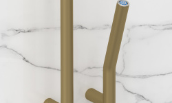 СУНЕРЖА Локон Полотенцесушитель (электрика), 1600х125 мм, правый, Матовое золото мини 3 7