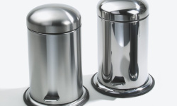 DW TE 30 Ведро с педалью 31x22x24 см, Сталь полированная мини 3 5