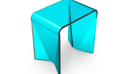 KNIEF Табурет отдельностоящий из Solid Surface, 100 Aquamarin Blue мини 1