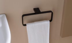 NOKEN URBAN C Держатель полотенец кольцевой для раковины, черный мини 3 3