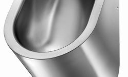 MEDICLINICS Писсуар с вертикальной подачей воды, 585х350 мм, из нержавеющей стали AISI 304, сатин мини 1