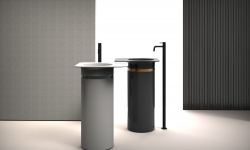 Salini NINFEA 01 Раковина напольная 545х447х900 мм, S-Stone - RAL матовый/Вставка из S-Shine - RAL мини 3 6