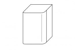 BURG B.ME Шкаф подвесной, 350х355х520 мм, правый, F5981 White Matt/ручка G0126