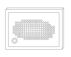 KRION PASSAGE Керамический поддон 90х72х7 см, отверстие 65 мм, белый