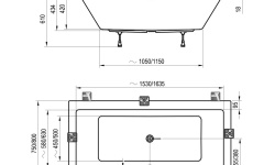 RAVAK Formy 01 Slim Ванна акриловая встраиваемая, 203 л, 170x75 см, белый мини 3 5