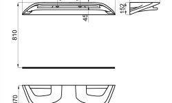 NOKEN VITAE Полка для сдвоенного комплекта, белый мини 3 2