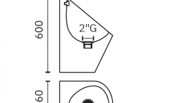 NOFER Писсуар антивандальный, 600х360х395 мм, нержавеющая сталь AISI 304 матовая мини 3 3