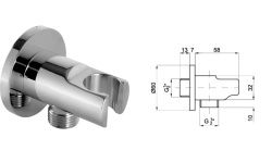 NOKEN PACK PLUMP Комплект для душа со смесителем и верхним душем Ø30 см, хром мини 3 6