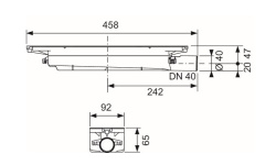 TECEdrainprofile Сифон "заниженный" DN40 боковой слив мини 3 3