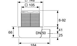 TECEdrainpoint S 50 Трап дренажный, низкий без фланца, полированная сталь мини 3 2