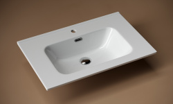 CERAMICANOVA Element Раковина накладная 710х465х180 мм, 1 отв., с переливом, белый мини 3 3