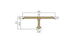NEEXYDECOR профиль латунь полированная  20х2700 (PVL37) мини 3 4