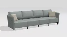 GAMADECOR STRIPES S2 4 Диван на ножках в комплекте 345x105 см, Спецзаказ!