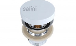Salini Донный клапан для раковины D504, S-Sense, белый глянцевый мини 1