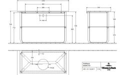 VB ANTHEUS Комплект тумба с раковиной и зеркалом, Nero Marquina/ Альпийский белый/хром мини 3 4