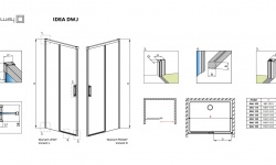 RADAWAY IDEA DWJ 130 R Дверь в нишу раздвижная, 1287-1312xH2005 мм, хром/прозрачное мини 3 2