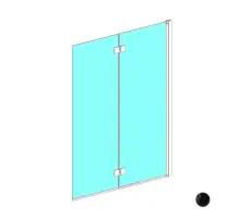 душевые ограждения RADAWAY Nes Black PND I 110 R Шторка на ванну 1100-1115х1500 мм, прозрачное/чёрный