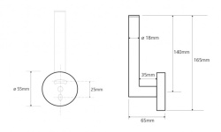 BEMETA OMEGA Держатель туалетной бумаги без крышки 65x165 мм, хром мини 3 2