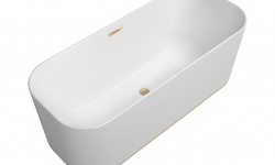 VB FINION Отдельностоящая ванна из Quaryl® с окантовкой + Emotion, 170x70 cм, Champagne/белый alpin мини 1