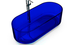 KNIEF ELLIPSE Shape Ванна отдельностоящая 170x75x56 см, XXX Marine blue/хром мини 1