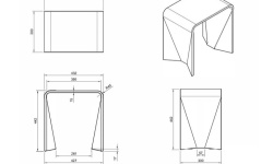 KNIEF Табурет отдельностоящий из Solid Surface, 90 Malachit мини 3 9