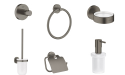 GROHE ESSENTIALS Комплект аксессуаров, темный графит матовый мини 1