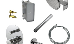 NOKEN PACK PLUMP Комплект для душа со смесителем и верхним душем Ø30 см, хром мини 1