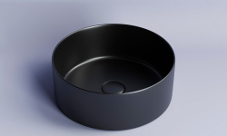 CERAMICANOVA Element Раковина накладная 358х358х137 мм, черный матовый мини 3 7