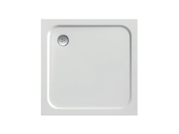 RAVAK Galaxy Pro PERSEUS PRO-100 CHROME Поддон из литого мрамора, 100х100 см, белый