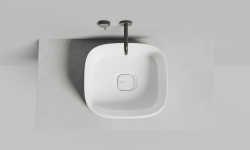 Salini ORIENTE BOWL Раковина накладная 450х405х140 мм, с ДК, S-Sense- белый матовый мини 3 3
