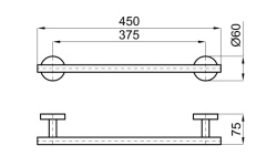 NOKEN HOTELS Держатель полотенец 45 см, матовый черный мини 3 2