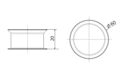 NK Сливная муфта/кольцо 20 мм для раковины, хром мини 3 2