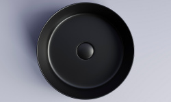 CERAMICANOVA Element Раковина накладная 358х358х137 мм, черный матовый мини 3 5