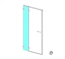 душевые ограждения RADAWAY Euphoria DWJ front wall 343 L Неподвижный сегмент, хром/прозрачное