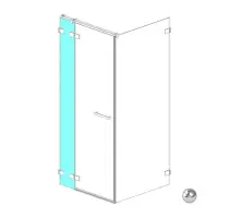 душевые ограждения RADAWAY Euphoria KDJ front wall 343 L Неподвижная стенка двери, хром/прозрачное