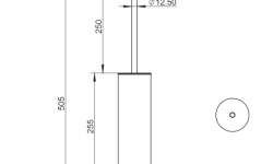 WHITECROSS ergo Ершик для унитаза, напольный, ø80 мм, Золото мини 3 2