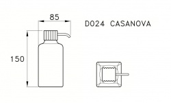 STELLA CASANOVA Дозатор настольный без держателя, хром/белый матовый мини 3 2