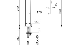 NOKEN ACRO COMPACT Смеситель однорычажный для раковины, с высоким изливом, БЕЗ ДК, 5 л/мин, хром мини 3 2