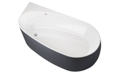 ALLEN BRAU PRIORITY 2 Ванна акриловая с панелью, 1700х800 мм, слив-перелив, белая/антрацит (291970) мини 1