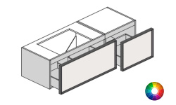 BRENTA CLEO CL02 Тумба под раковину слева, 140х49.6хH40 см, подсветка дна, Mxx/Сxx мини 1