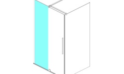 RADAWAY Furo Wall 730 Неподвижное стекло для двери, прозрачный мини 1